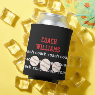 Personalised Baseball Coach Can Cooler
