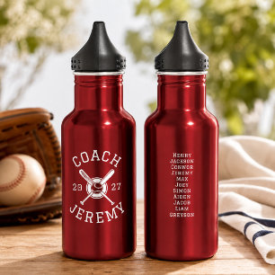 Personalised Baseball Coach Custom Appreciation 532 Ml Water Bottle