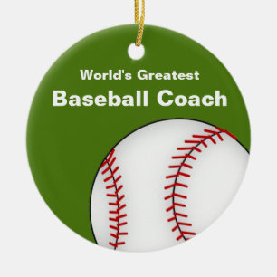 Personalised Baseball Coach  Ornament