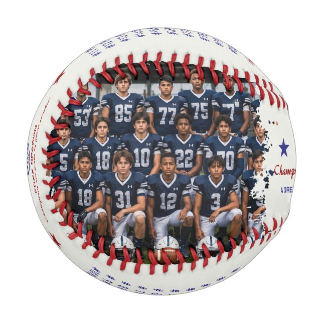 Personalised Baseball Coach & Team Photo Custom  (Front Left)