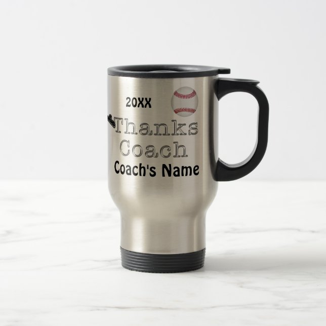 Personalised Baseball Coaches Gift Ideas Coach Mug (Right)