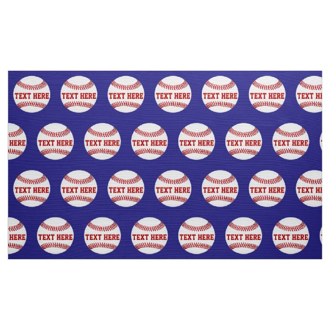 Personalised Baseball Fabric by the Yard YOUR TEXT (Yard)