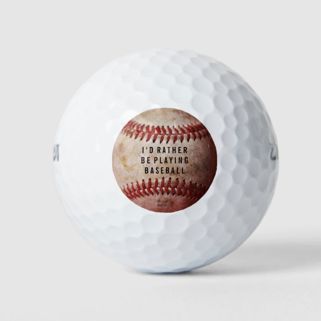Personalised Baseball Fan's Custom Golf Ball (Front)