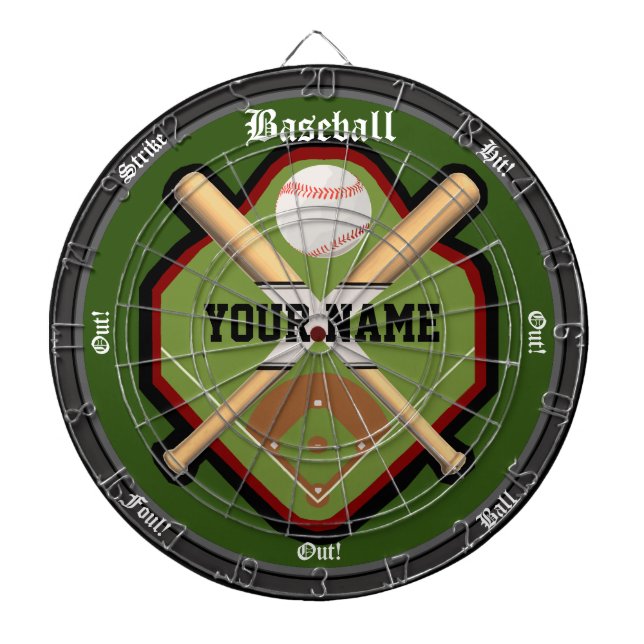 Personalised Baseball Field Dartboard (Front)