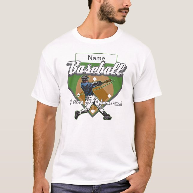Personalised Baseball Home Run T-Shirt (Front)