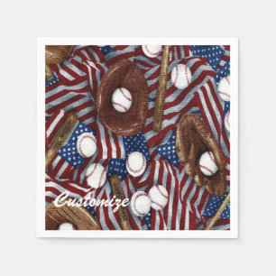 Personalised Baseball In The USA Napkins