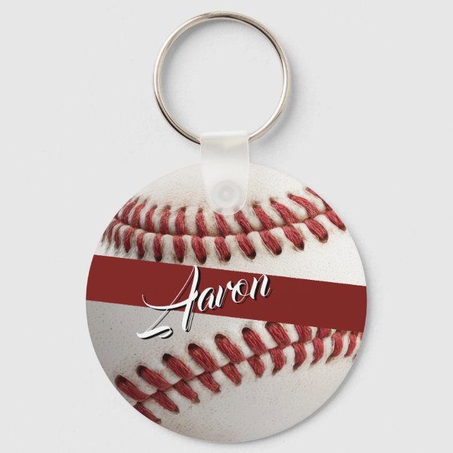  Personalised Baseball Key Ring (Front)