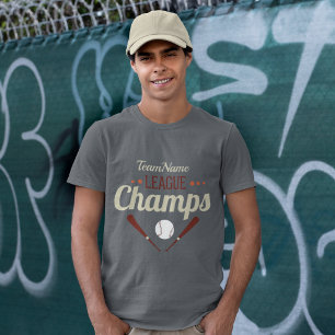 Personalised Baseball League Champs T-Shirt