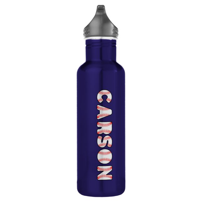 Personalised Baseball Letters Name 710 Ml Water Bottle (Right)