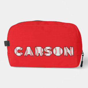 Personalised Baseball Letters Name Dopp Kit