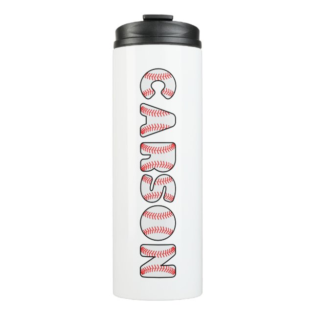 Personalised Baseball Letters Name Thermal Tumbler (Front)