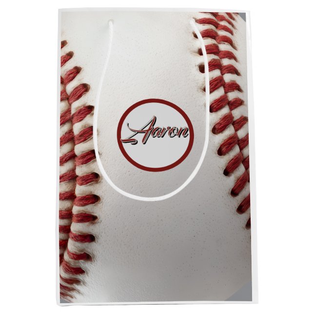  Personalised Baseball Medium Gift Bag (Front)