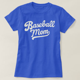 Personalised Baseball Mum Custom Jersey Number T-Shirt