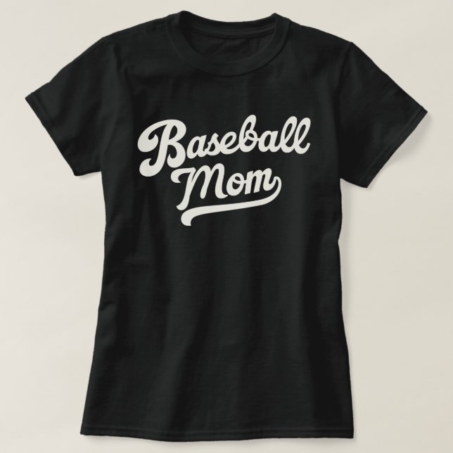 Personalised Baseball Mum Custom Jersey Number  T-Shirt (Design Front)