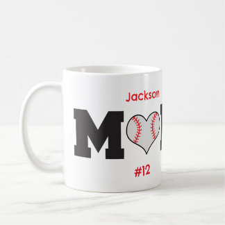 Personalised Baseball Mum Gift Coffee Mug