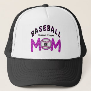 Personalised Baseball Mum Hats NUMBER and NAME