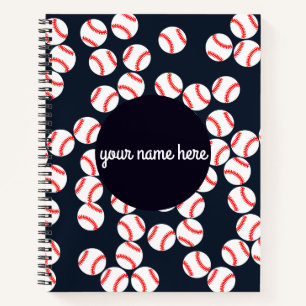 Personalised Baseball Notebook