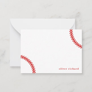 Personalised Baseball Notecards