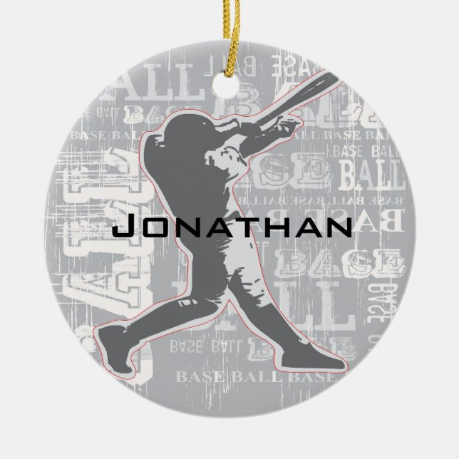 Personalised Baseball Ornament (Front)