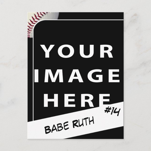 Personalised Baseball Photo Card (Front)