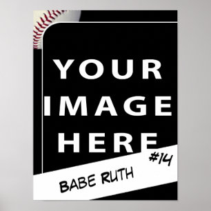 Personalised Baseball Photo Card Poster