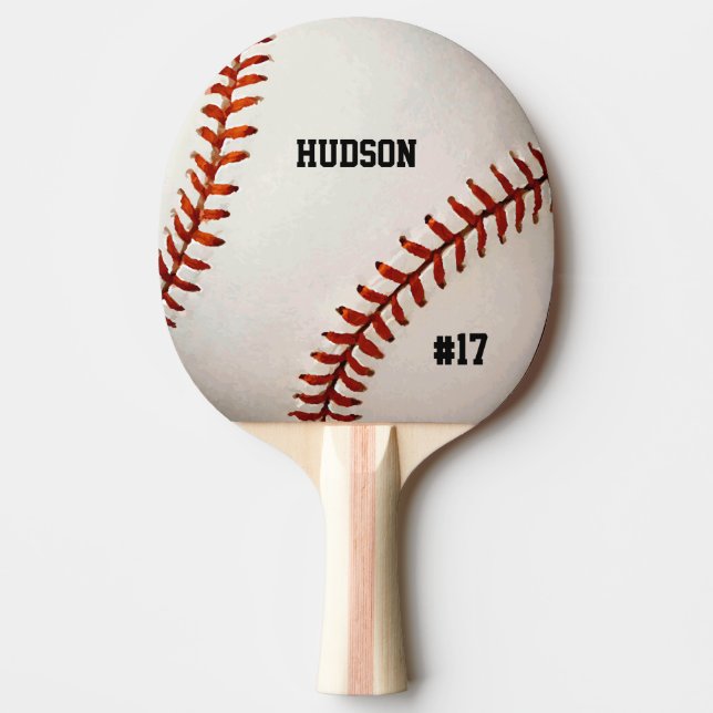 Personalised Baseball Ping Pong Paddle (Front)
