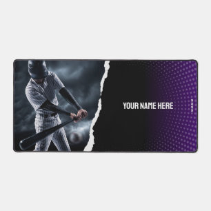 Personalised Baseball Player Desk Mat