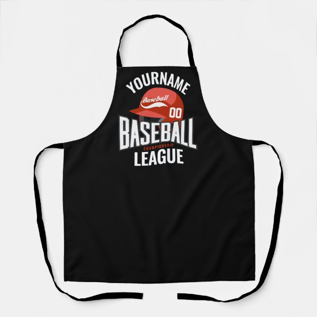 Personalised Baseball Player NAME Team Champ Club  Apron (Front)