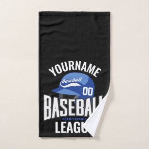 Personalised Baseball Player NAME Team Champ Club Bath Towel Set