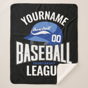 Personalised Baseball Player NAME Team Champ Club  Sherpa Blanket