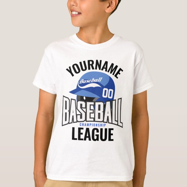 Personalised Baseball Player NAME Team Champ Club  T-Shirt (Front)