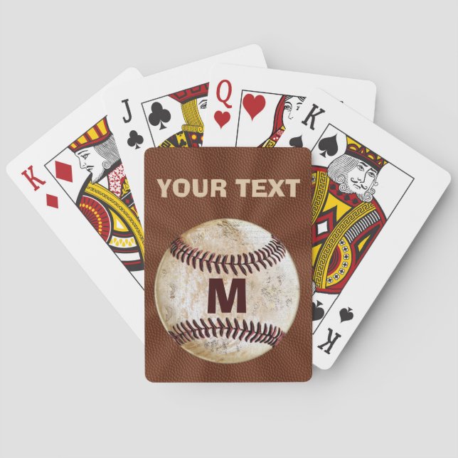 Personalised Baseball Playing Cards for Him (Back)