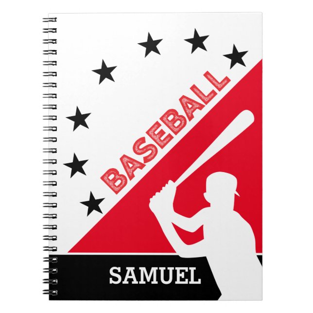 Personalised Baseball School Notebook (Front)