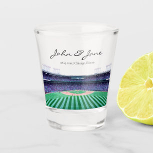 Personalised Baseball Shot Glass