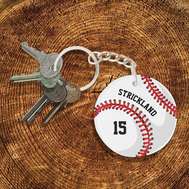 Personalised Baseball Sports Fan Key Ring (Creator Uploaded)