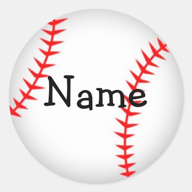 Personalised Baseball Sticker (Front)