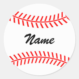 Personalised baseball stickers   ball with name