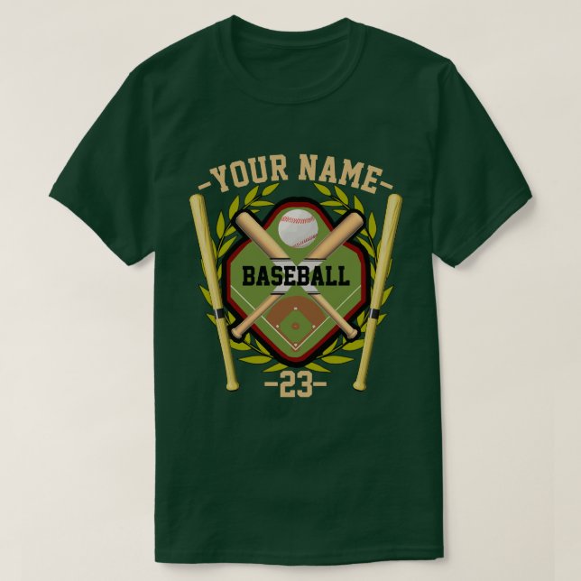 Personalised Baseball T-Shirt (Design Front)