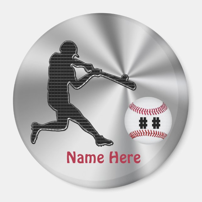 Personalised Baseball Team Gift Ideas for Kids Magnet (Front)