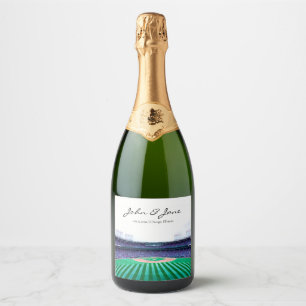 Personalised Baseball Theme Sparkling Wine Label