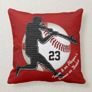 Personalised Baseball Throw Pillows with YOUR TEXT