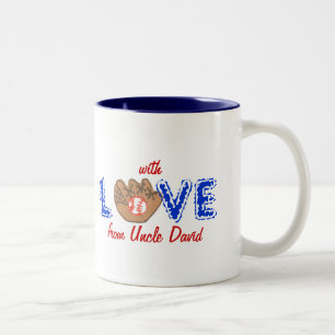 Personalised baseball "with love" mug