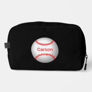 Personalised Baseball with Red Stitches Dopp Kit