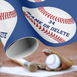 Personalised Baseball Wrapping Paper YOUR TEXT