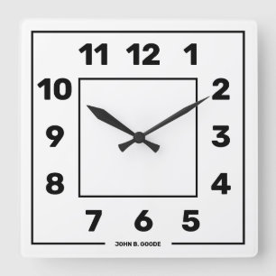 Personalised Basic White  Square Wall Clock