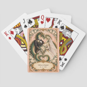 Personalised Basilisk Bride & Groom Wedding Favour Playing Cards