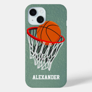Personalised Basketball and Hoop iPhone 15 Case