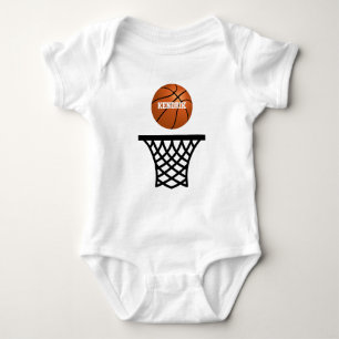 Personalised basketball baby bodysuit