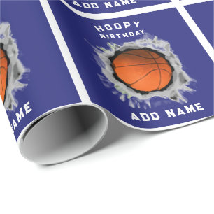 Personalised Basketball Birthday Wrapping Paper