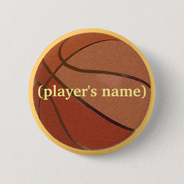 Personalised Basketball Button (Front)
